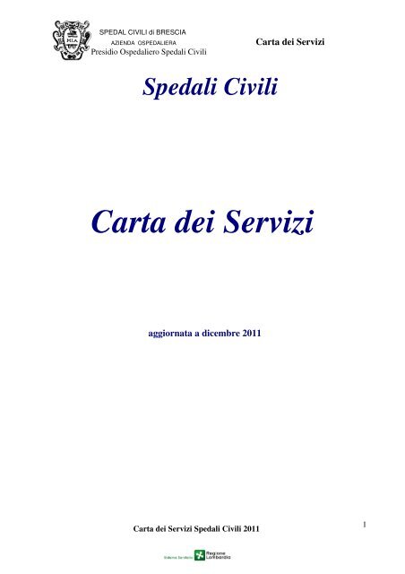 Carta dei Servizi - Spedali Civili di Brescia