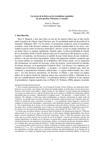 089 Teoría de la lírica en los tratadistas espanoles del Renacimiento