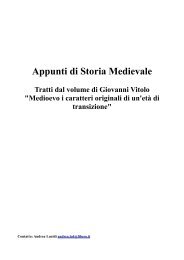 Appunti di Storia Medievale - Controcampus