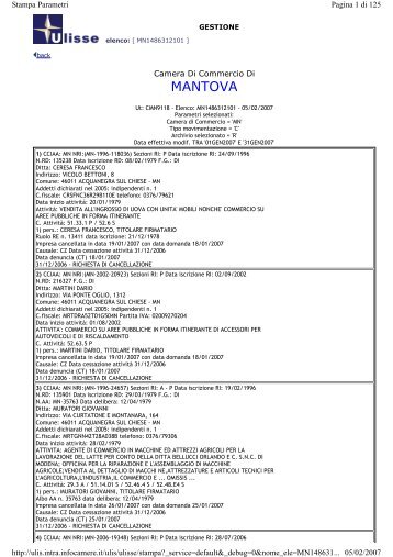 MANTOVA - Camera di commercio di Udine