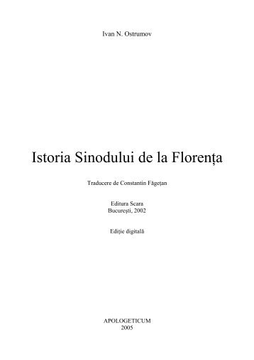 Istoria sinodului de la Ferrara-Florenta