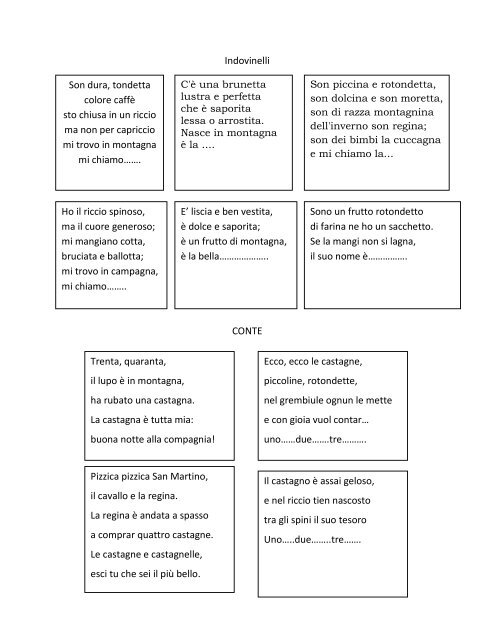 PROVERBI, INDOVINELLI, CONTE e STORIE ... - Circologrimani.it