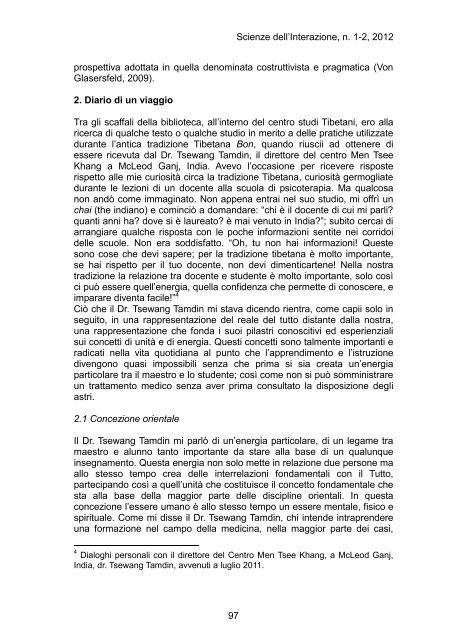 Scienze dell'Interazione anno 2012 n.1-2 - Scuola di ...