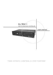 MAC 1 User Manual - T-Rex Effects