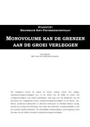 monovolume kan de grenzen aan de groei ... - Universiteit Gent