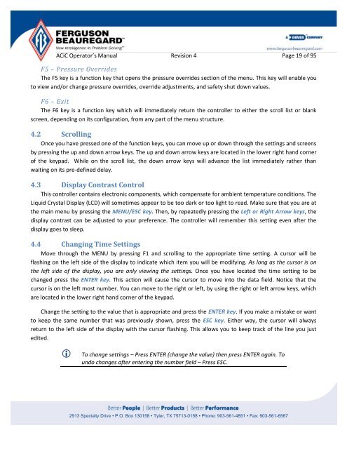 Operator's Manual – AutoCycle iC - Ferguson Beauregard