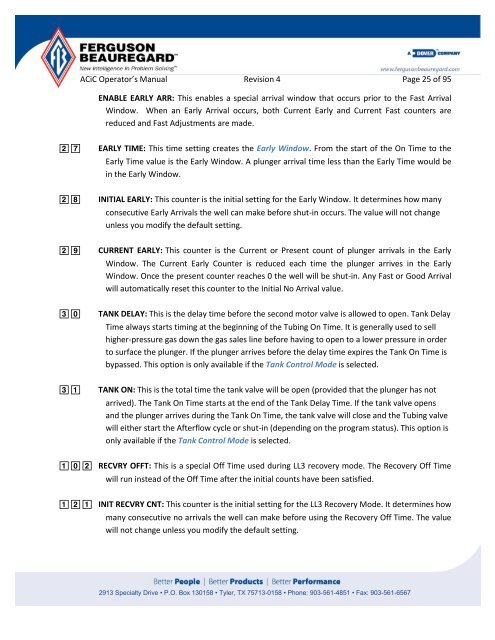 Operator's Manual – AutoCycle iC - Ferguson Beauregard