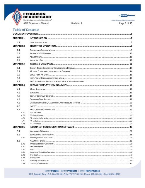 Operator's Manual – AutoCycle iC - Ferguson Beauregard