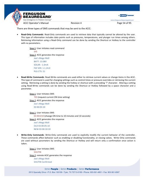 Operator's Manual – AutoCycle iC - Ferguson Beauregard