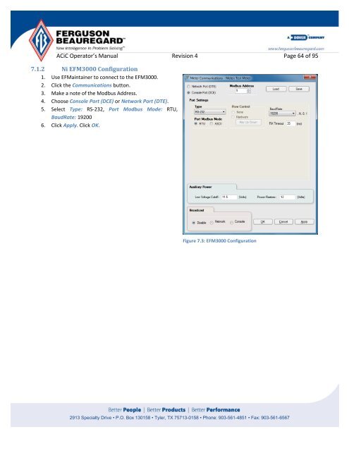 Operator's Manual – AutoCycle iC - Ferguson Beauregard