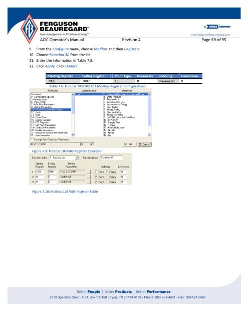 Operator's Manual – AutoCycle iC - Ferguson Beauregard