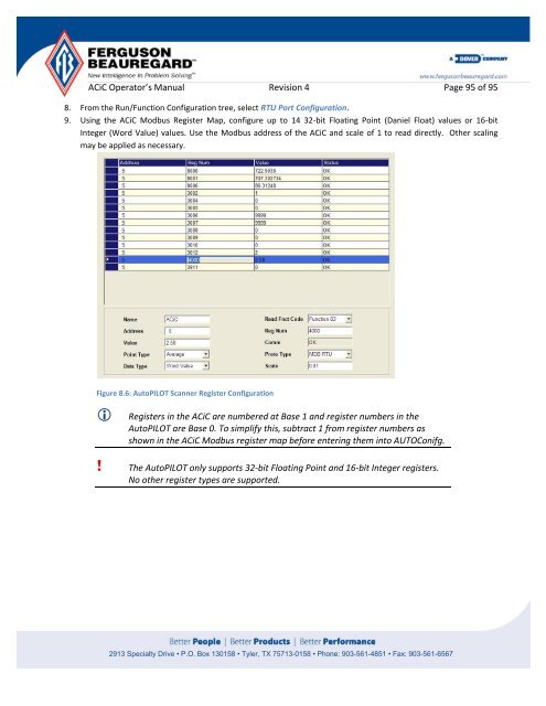 Operator's Manual – AutoCycle iC - Ferguson Beauregard