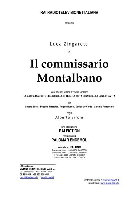 Il Commissario Montalbano Pressbook Kinowebit