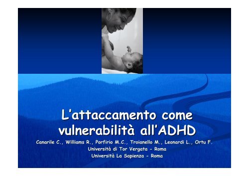 L'attaccamento come vulnerabilità all'ADHD - Aidai