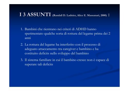 L'attaccamento come vulnerabilità all'ADHD - Aidai