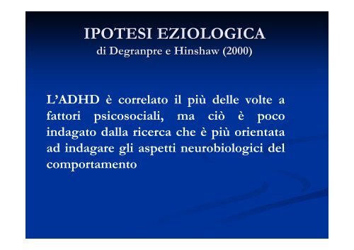 L'attaccamento come vulnerabilità all'ADHD - Aidai