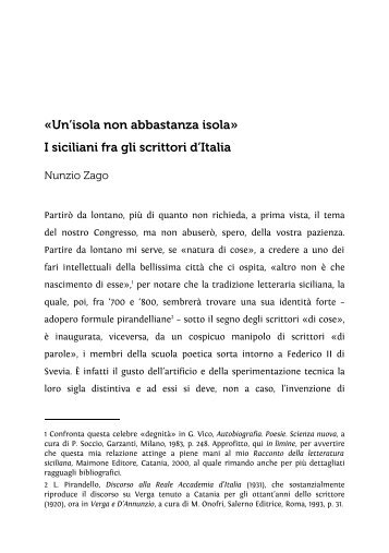 “Un'isola non abbastanza isola” - Associazione degli Italianisti Italiani