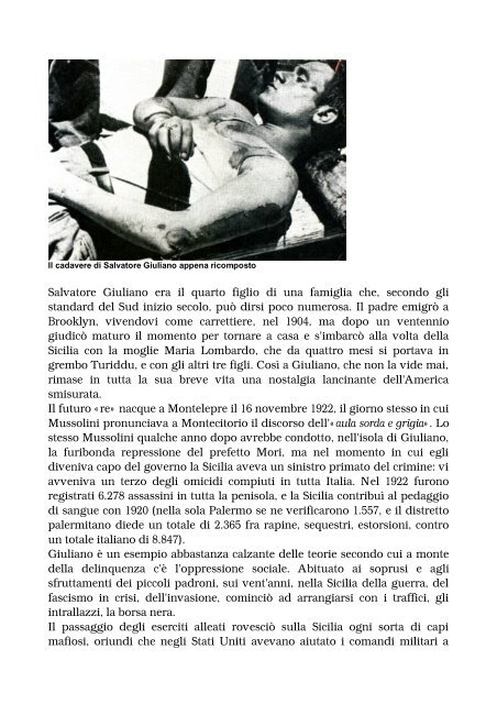 TURIDDU 30 ANNI DOPO (di Guido Gerosa, Storia ... - Misteri d'Italia