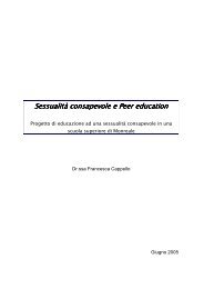 (Sessualità consapevole e Peer education-consultorio asl 6) - DoRS