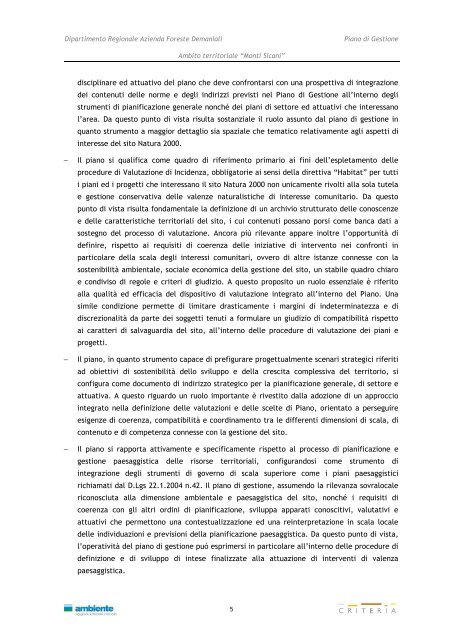 Monti Sicani - Assessorato Territorio ed Ambiente