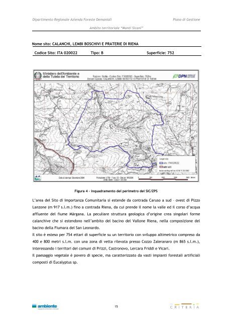 Monti Sicani - Assessorato Territorio ed Ambiente