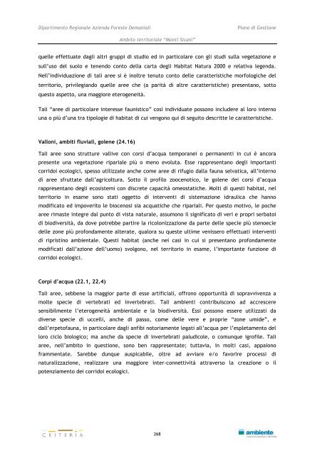 Monti Sicani - Assessorato Territorio ed Ambiente