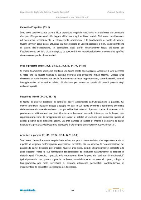 Monti Sicani - Assessorato Territorio ed Ambiente