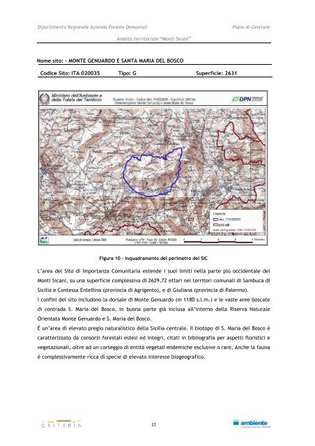 Monti Sicani - Assessorato Territorio ed Ambiente