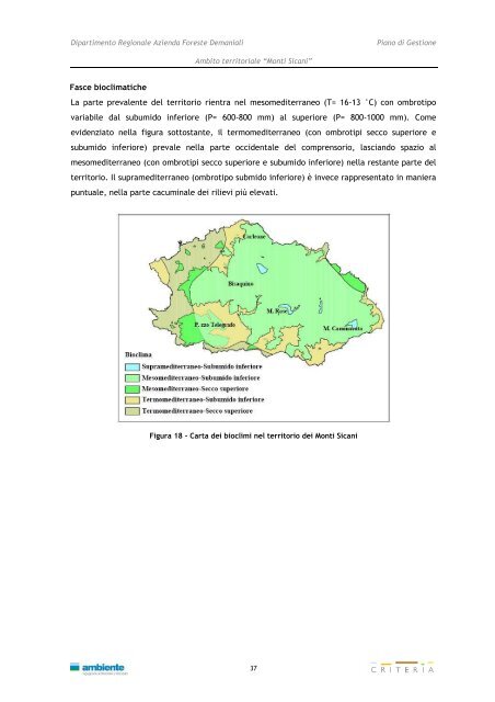 Monti Sicani - Assessorato Territorio ed Ambiente