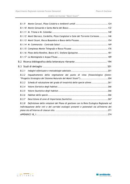 Monti Sicani - Assessorato Territorio ed Ambiente