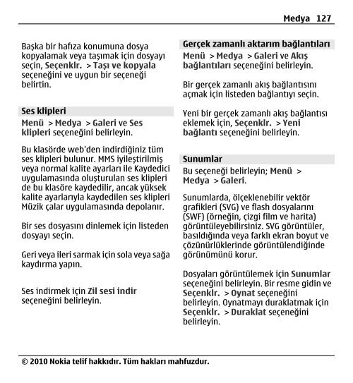 Nokia E5–00 Kullanım Kılavuzu - Turkcell