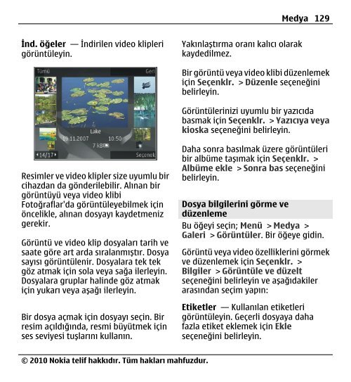 Nokia E5–00 Kullanım Kılavuzu - Turkcell