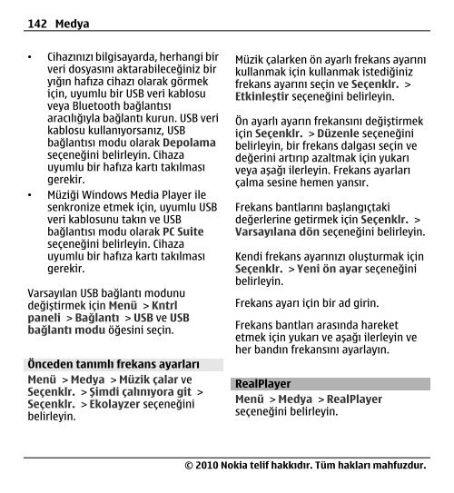 Nokia E5–00 Kullanım Kılavuzu - Turkcell