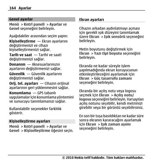 Nokia E5–00 Kullanım Kılavuzu - Turkcell