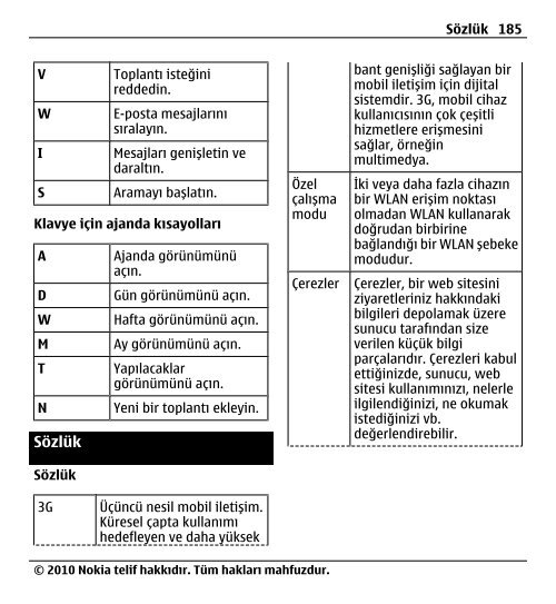 Nokia E5–00 Kullanım Kılavuzu - Turkcell