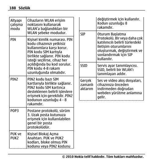 Nokia E5–00 Kullanım Kılavuzu - Turkcell