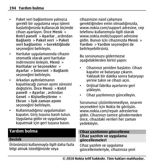 Nokia E5–00 Kullanım Kılavuzu - Turkcell