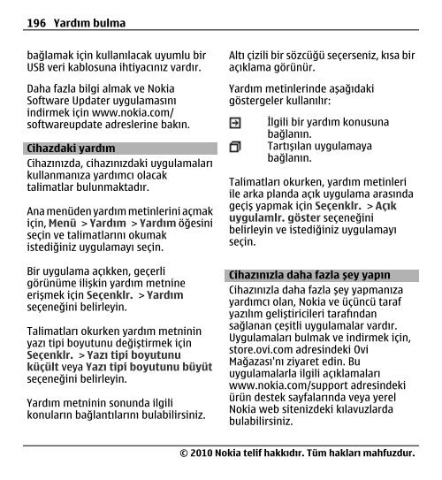 Nokia E5–00 Kullanım Kılavuzu - Turkcell