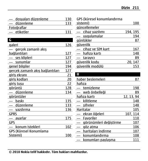 Nokia E5–00 Kullanım Kılavuzu - Turkcell