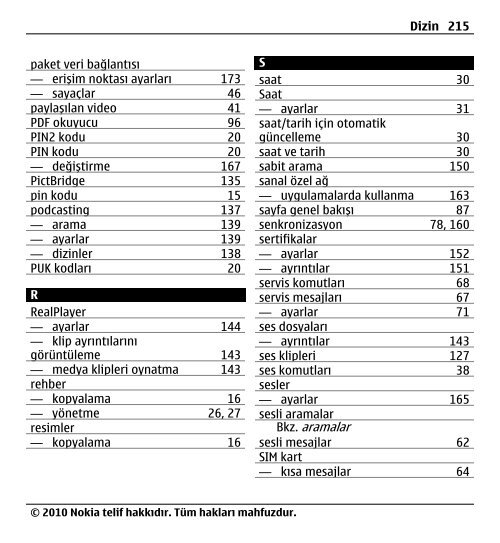 Nokia E5–00 Kullanım Kılavuzu - Turkcell