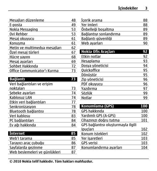 Nokia E5–00 Kullanım Kılavuzu - Turkcell