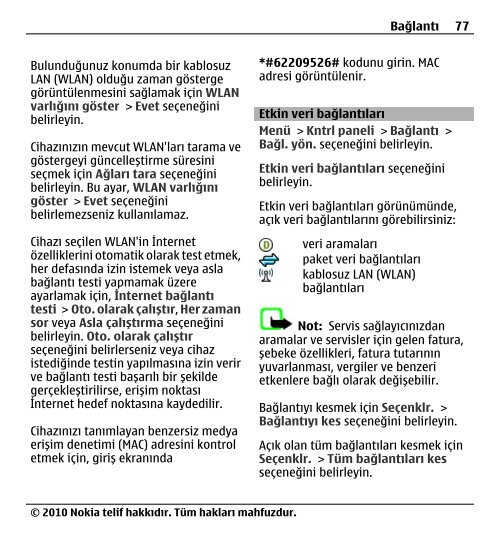 Nokia E5–00 Kullanım Kılavuzu - Turkcell