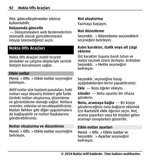 Nokia E5–00 Kullanım Kılavuzu - Turkcell