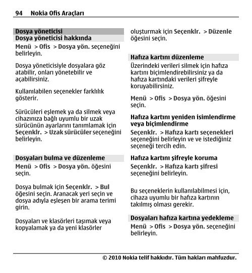 Nokia E5–00 Kullanım Kılavuzu - Turkcell