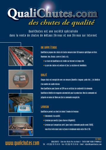 Pour télécharger la liste de nos produits (pdf) - QualiAcier.fr