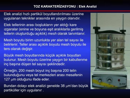 TOZ KARAKTERİZASYONU