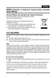 Türkçe Uyarı Mesajı FCC BİLDİRİSİ