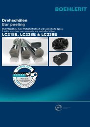 Drehschälen Bar peeling LC218E, LC228E & LC238E - Boehlerit