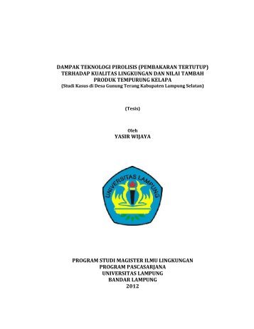 DAMPAK TEKNOLOGI PIROLISIS (PEMBAKARAN TERTUTUP ...