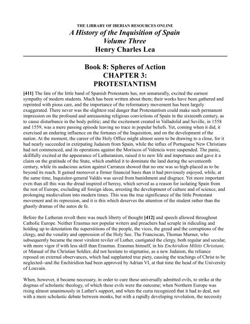 PROTESTANTISM - The Library of Iberian Resources Online